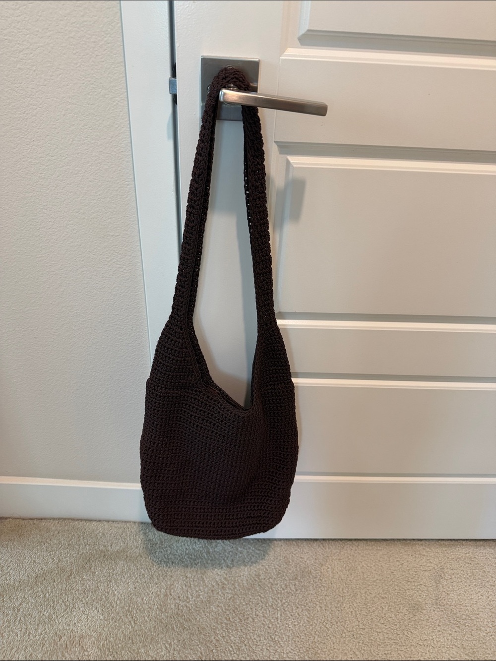 Tommy Bahama Black Crochet Chocolate brown Crossbody Bag